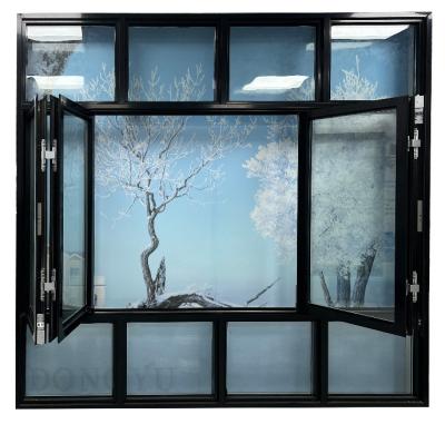 China High Quality Magnetic Australian New Design Tempered Glass Double Screen System Aluminum Folding Windows For Dining for sale