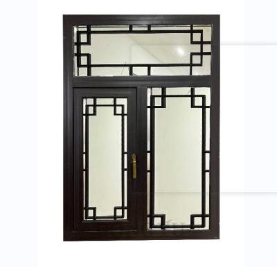 China Magnetic Screen Archaize Style Craftsman Sound Insulation Automatic Flexible Aluminum Casement Window For Home for sale