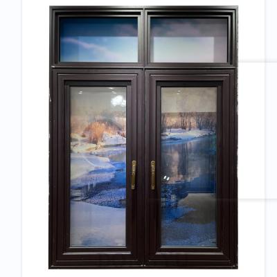 China Magnetic European Style Contemporary Soundproof Automatic Courtyard Double Screen Aluminum Casement Windows for sale