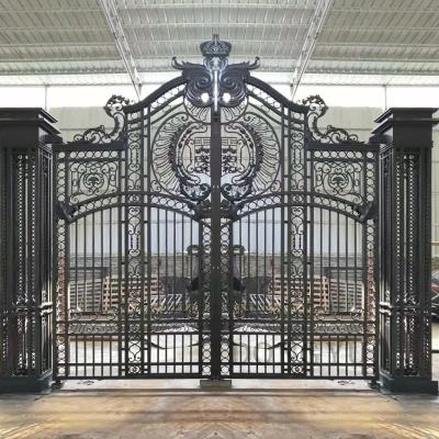 China Customized High Quality Modern Electric Control Entry Barrier Wrought Iron Gate For Sliding Gate for sale