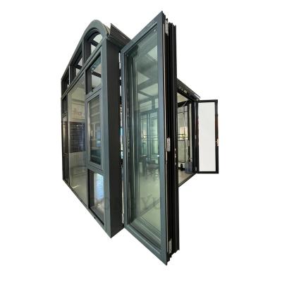 China Sound Insulation Handles Aluminum Frame Glass Doors Europe Style Aluminum Hotel Used Type With Grilles Base Track Aluminum Folding Door for sale