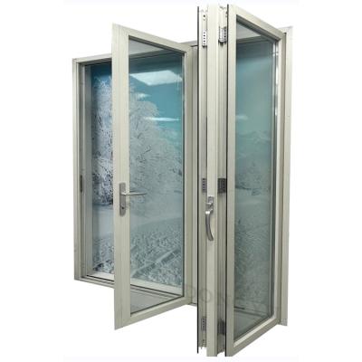 China Exterior Aluminum Bi Folding Glass Champagne Accordion Sound Insulation Patio Bifold Door With Double Glazing for sale