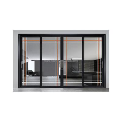 China High Quality Smart Residential Interior Aluminum Double Lock Thermal Insulation Sliding Door Tempered Glass for sale