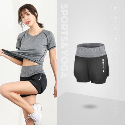 China Wholesale Price 2021 Breathable High Quality Sports Shorts Women's Summer Running High Waist Anti-light Shorts for sale