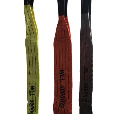 China 3ton 5ton 10ton 20ton 30ton Tow Lifting Goods/Car Round Sling Belt Belt Capacity Polyester Pipeline Webbing Lifting Sling for sale