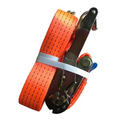 China Polyester 50mm Ratchet Tie Down Belt 5t Heavy Duty Ratchet Tie Down Straps for sale