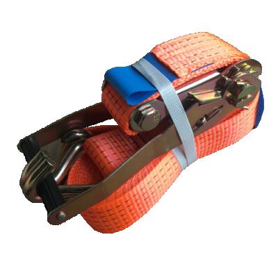 China Polyester 50mm Ratchet Tie Down Tie Down Heavy Duty 50mm Tie Down Ratchet Strap for sale