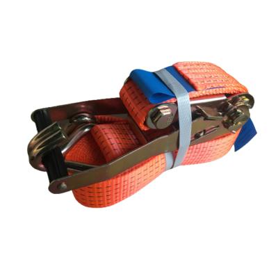 China High Quality Polyester Cargo Ratchet Lashing Belt Ratchet Tie Down Tie Down 27inch 50mm 5000kgs on sale for sale