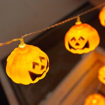 China New Halloween Pumpkin Lantern Plastic Border String Led String Holiday Ghost Festival Light Decorative Lights for sale