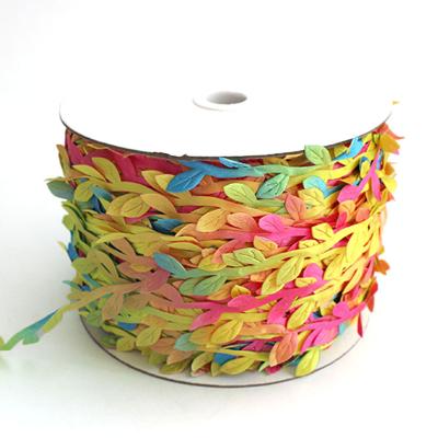 China Christmas floral best-selling ribbons leaf gradation rattan color simulation decorative lace for sale