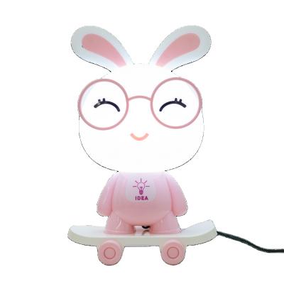 China Eye Care Baby Nursery Rabbit Cartoon Indoor Lighting Lamp Led Socket Night Light Kids Birthday Gift for sale