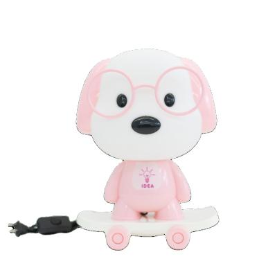 China New baby eye care product ideas 2021 puppy night light reading table lamp kawaii plastic product cute night lamp switch cartoon for sale