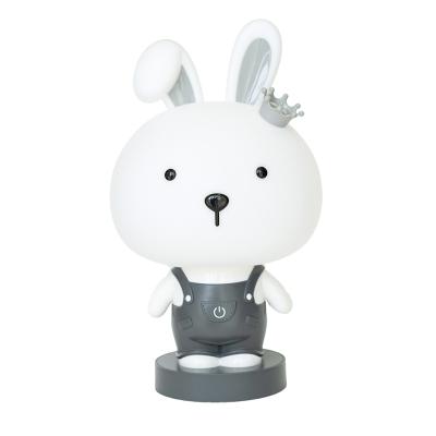 China Modern Cute Bunny Cartoon Night Light Desk Lamp For Kids Baby Room Decorative 3d Led Plastic Lamp for sale