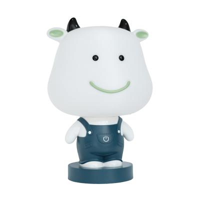 China Modern Popular Cute Cow Lamp Bedside Fill With Adjustable Sleep Lamp 3 Levels Night Light Cartoon Atmosphere Baby LED Night Light for sale