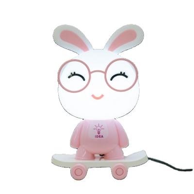 China eye care baby nursery room decor touch sensor bedside table lamps for bedroom 3d cartoon led cute animal rabbit night light for sale