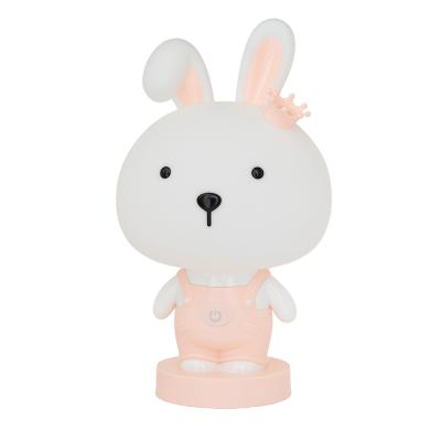 China Modern Cute Rabbit Cartoon Night Light Touch Switch Desk Lamp For Kids Gift Lamp Bedside Decorative Bedroom for sale