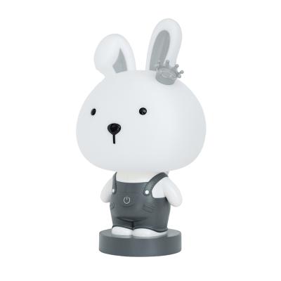 China Modern Cute Bunny Cartoon Night Light Desk Lamp For Kids Baby Room Decorative 3d Led Plastic Lamp for sale