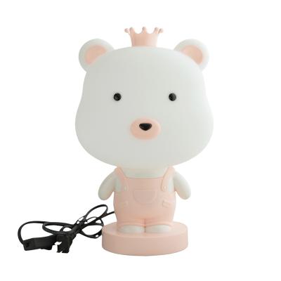 China New Arrivals Modern Cute Cartoon Bear Table Kids Led Desk Near Plug-in LED Lamp Night Light With Menual Switch for sale