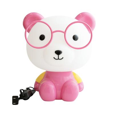 China Hot Sale 3D Cartoon Kids Promotion Birthday Gift Lamp Baby Bear 3d Night Light Optical Cartoon Led Desk Lamp for sale