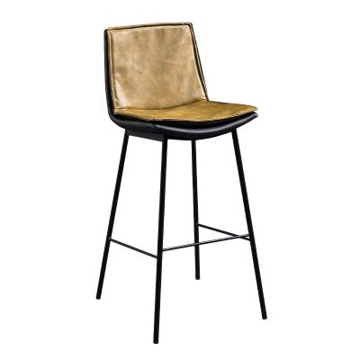 China Simple Design Kitchen Fabric PU Chair Bar Stool Backrest Contemporary Modern Architectural Style Reliable High Quality Wooden Chair Living for sale