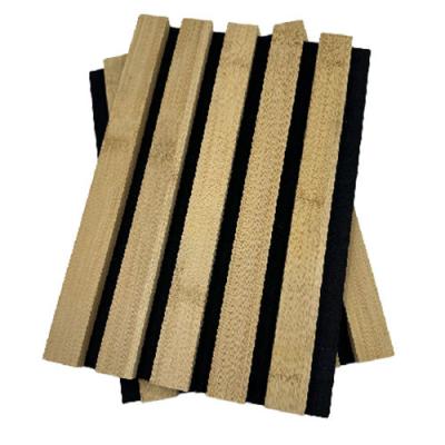 China 21mm Natrual Wood Veneer Wooden Grille Acoustic Wall Panel Solid Wood MDF for sale