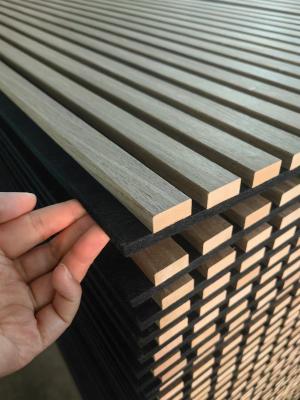 China Modern Sound Acoustic Panel PET Wooden Slats MDF Veneer Soundproof Wall Panel for sale