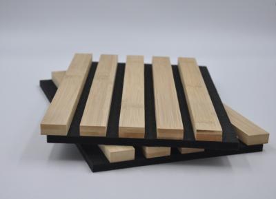 China 21mm Interior Acoustic Slat Wood Panels Sound Insulation Wall Panelling for sale