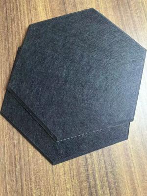 China Hexagon Colorful PET Acoustic Panels Wood Insulation Sound Board For Ceiling for sale