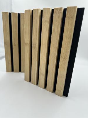 China Acupanela de bambú natural de alta densidad Absorción de sonido Panel de pared de madera acústica en venta