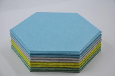 China Tabela acústica de poliéster interior PET Painéis de absorção de som Hexagon Para biblioteca escolar à venda