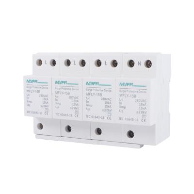 China MFLY-15B-4P Surge Protection Lightning Protection Device Rated Voltage 280V 50/60Hz MFLY-15B-4P 280VAC for sale