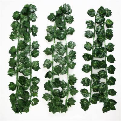 China China Environmental Friendly Manufacturers Hanging Simulation Plant Artificial Green Leaves Vine For Wedding Home Decoration for sale