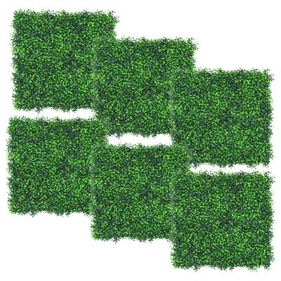 China Eco - Friendly Artificial Boxwood Hedge Panels For Wall Backdrop UV Barrier Decorate Plant for sale