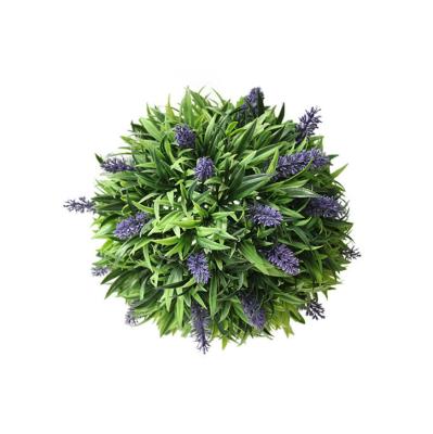 China High Simulation High Quality Wedding Decoration Lavender Ball Plastic Hanging Purple Ball Lavender Plant For Garden Decor for sale