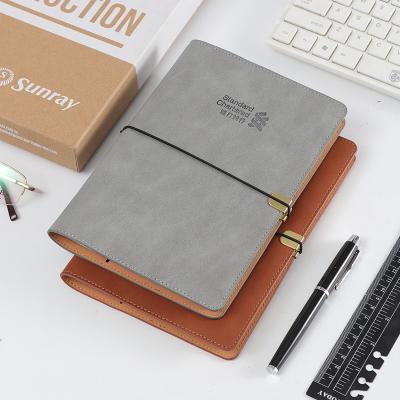 China Printed Notebook with pen gift set soft faux pu leather softcover custom printing notebook for sale