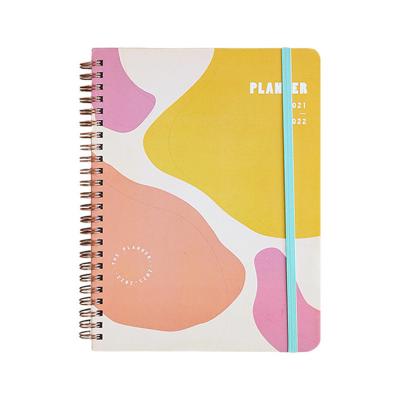 China Spiral Custom Printing 2022 Hardcover Spiral Planner Journal Notebook for sale