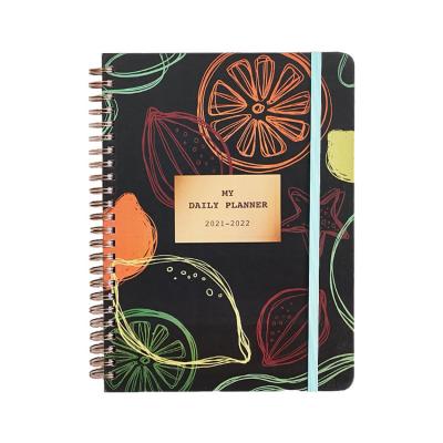 China Spiral Custom Logo Hardcover Agenda 2023 Daily Planner Notepad Cover Monthly Daily Planner for sale