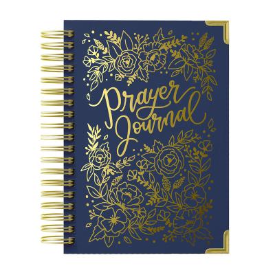 China Spiral Custom Printing Hardcover Spiral Daily Diary Spiritual Notebook Prayer Journal for sale