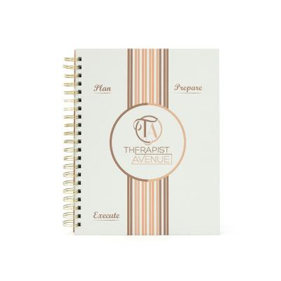 China Spiral Custom Printing 2022 2023 Wholesale Spiral Notebook Goals Calendar Journal Monthly Weekly Planner for sale