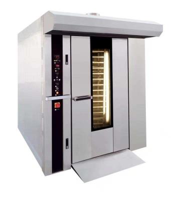 China 32 Trays Gas Rotary Rack Oven For Bread with stianless steel body sliver color for sale