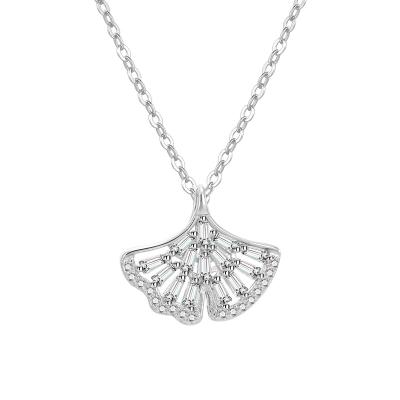 China Europe and America Special Offer New Haoqi Jewelry Leaf Necklace S925 Sterling Silver Woman Children Fashion Jewelry Necklaces For Birthday gift for sale