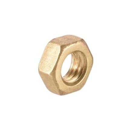 China WholsaleM6 Flat Hex Nuts Thread Brass Metric Raw Hexagon Nut for sale