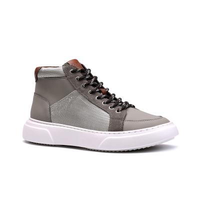 China Wholesale Fashion Trend High Top Casual Silk Suede Skateboard Sneakers Upper Male Shoes for sale