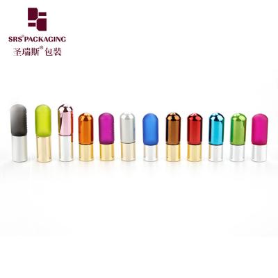 China Customize Mini Glass Roller Bottle 3ml Pocket Perfume Roller Bottle Electroplating Orange Cosmetic Glass Bottle for sale