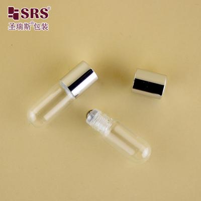 China BLP-3ML Clear Glass Bottle with Gold Metal Cap Roll On Fragrance Bottle On Sale Sample Roll on Sample On Card for sale