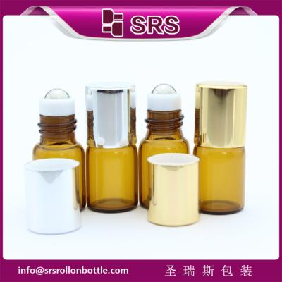 China mini empty 2ml glass roll on bottle and 2ml empty roll on bottle with Aluminum cap for sale