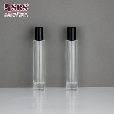 China GB1-15ml Essential Oil Clear Glass Roll On Bottle with PP Plastic Screw Cap for sale