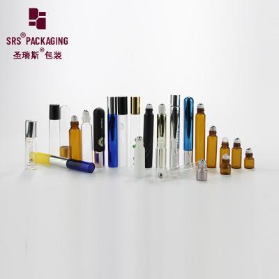 China Amber Glass Roll On Bottles For Essential Oil Perfume Fragrance Oil Aromatherapy à venda