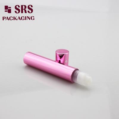 China SRS empty cosmetic pink color 15ml perfume aluminum roller bottle à venda