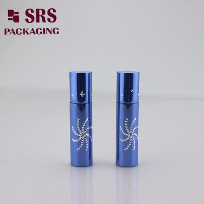 China SRS packaging blue color empty 5ml eye cream aluminum roll on bottle à venda